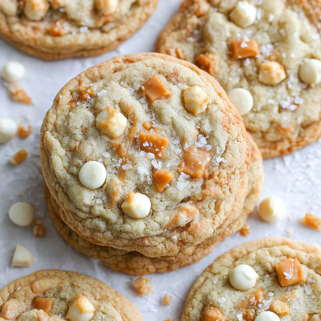 Salted Caramel White Chocolate Cookies recipe