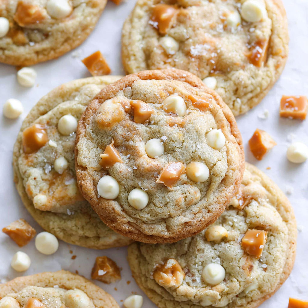 Salted Caramel White Chocolate Cookies recipe