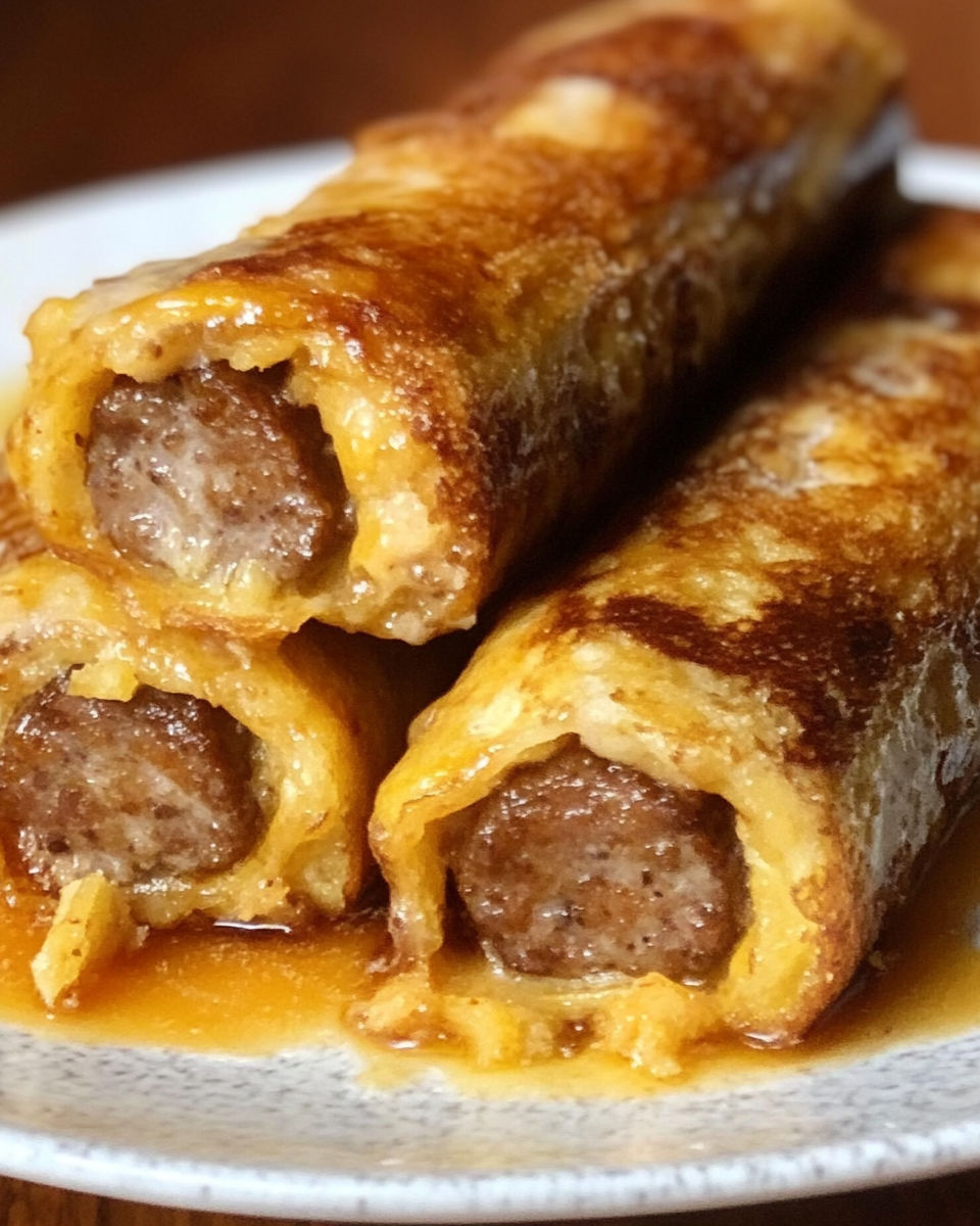 Sausage French Toast Roll-Up recipe