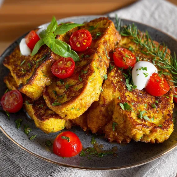 Spiced Savory Vegan French Toast recipe
