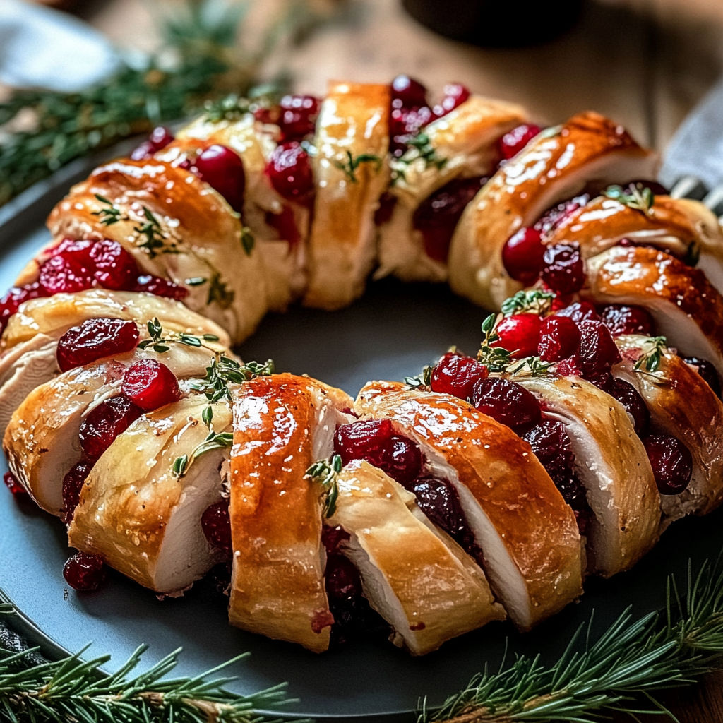 Turkey Cranberry Crescent Ring recipe