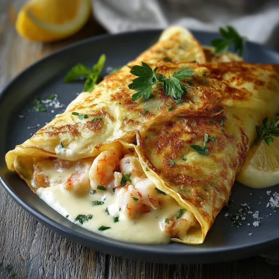Seafood Crepes with Béchamel Sauce recipe