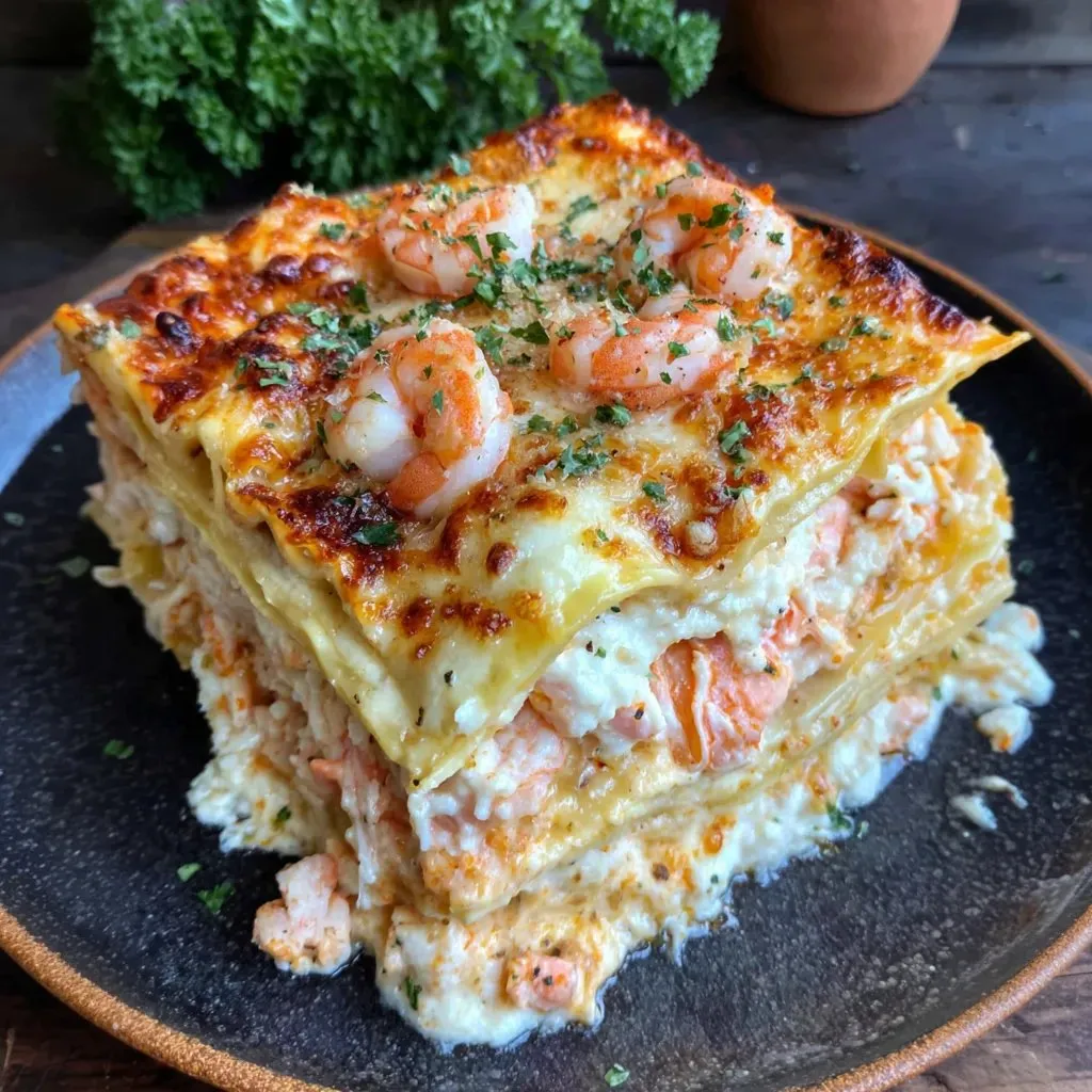 Shrimp Crab Pasta Bake recipe