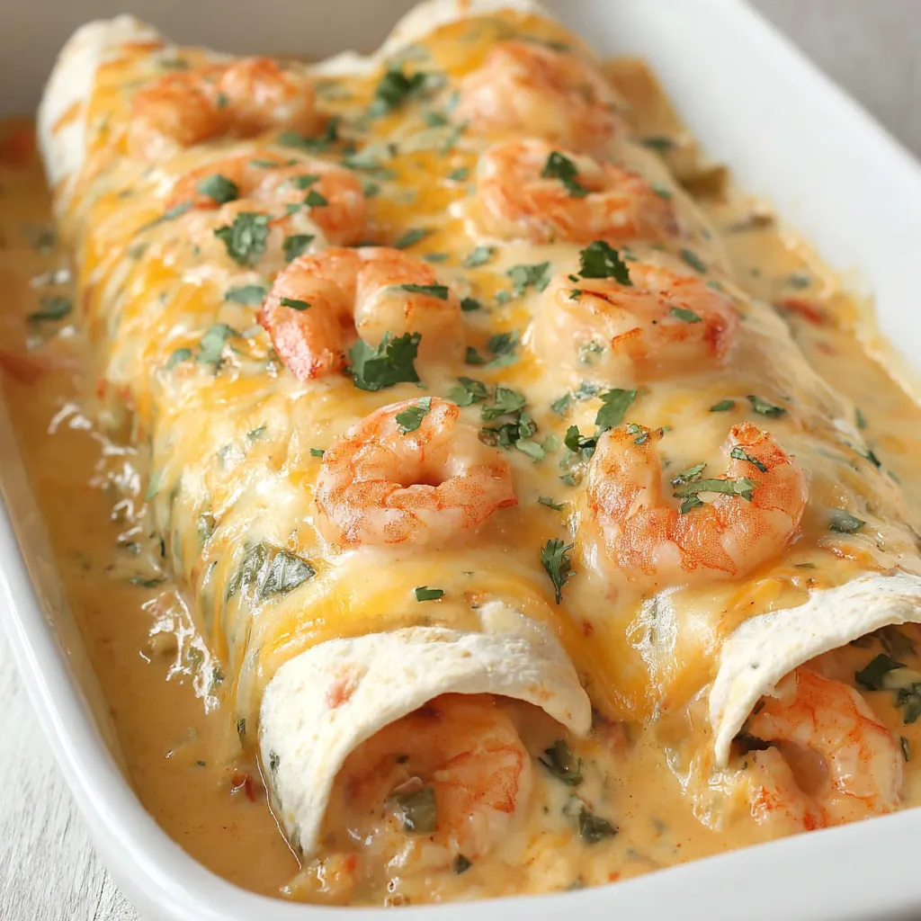 Shrimp Enchiladas Cream Sauce recipe