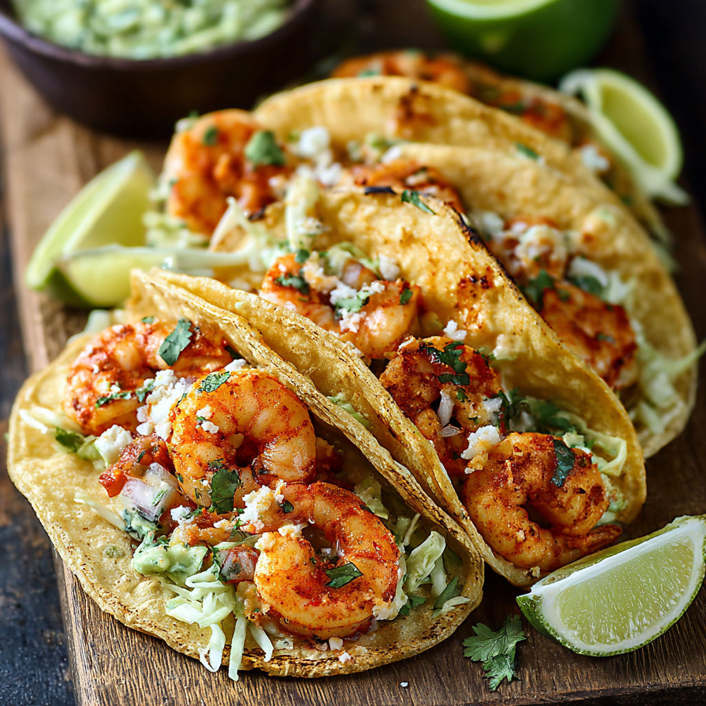 Shrimp Tacos Chili Avocado recipe