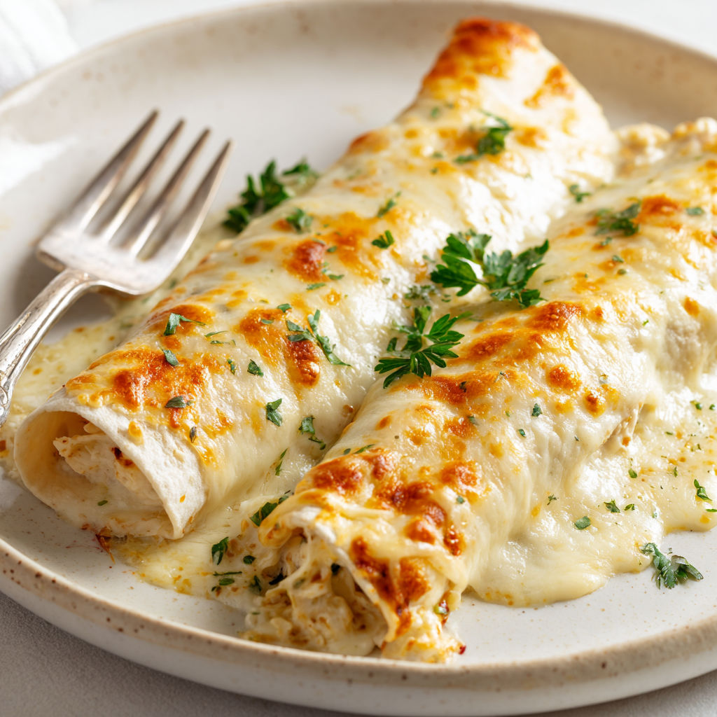 Skinny White Chicken Enchiladas recipe