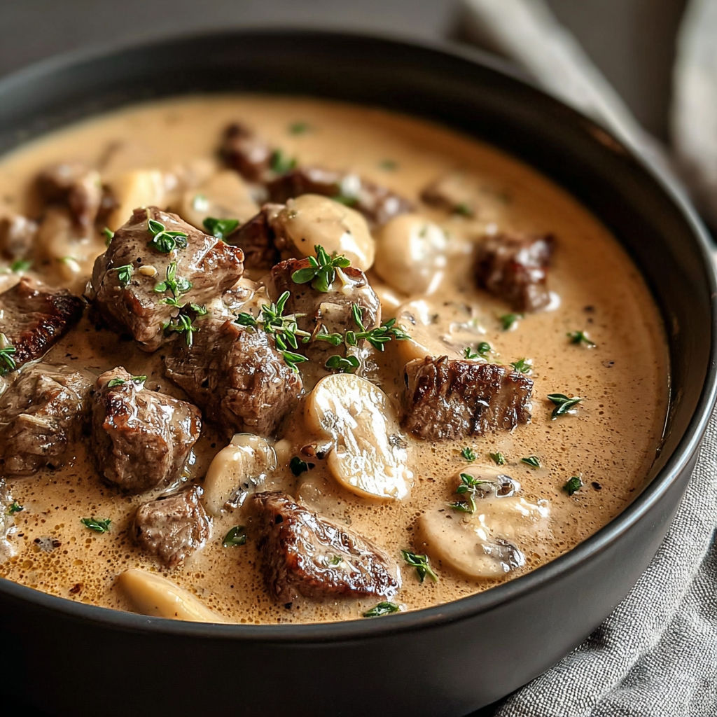 Slow Cooker Beef Stroganoff Stew recipe
