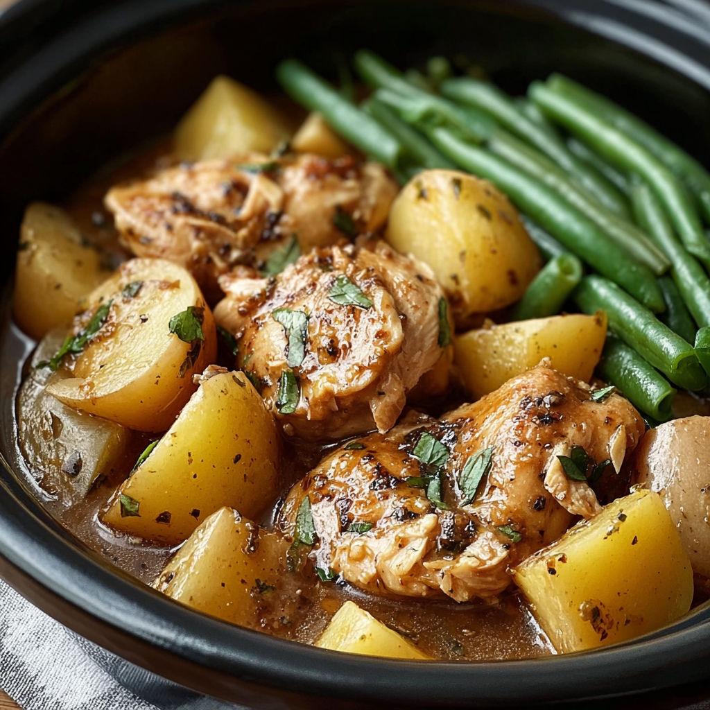 Slow Cooker Chicken Potatoes Green Beans recipe