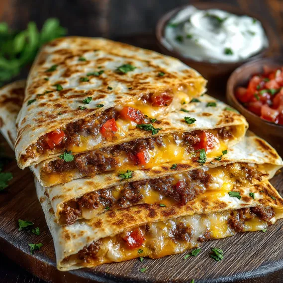 Burger Quesadilla Fusion recipe