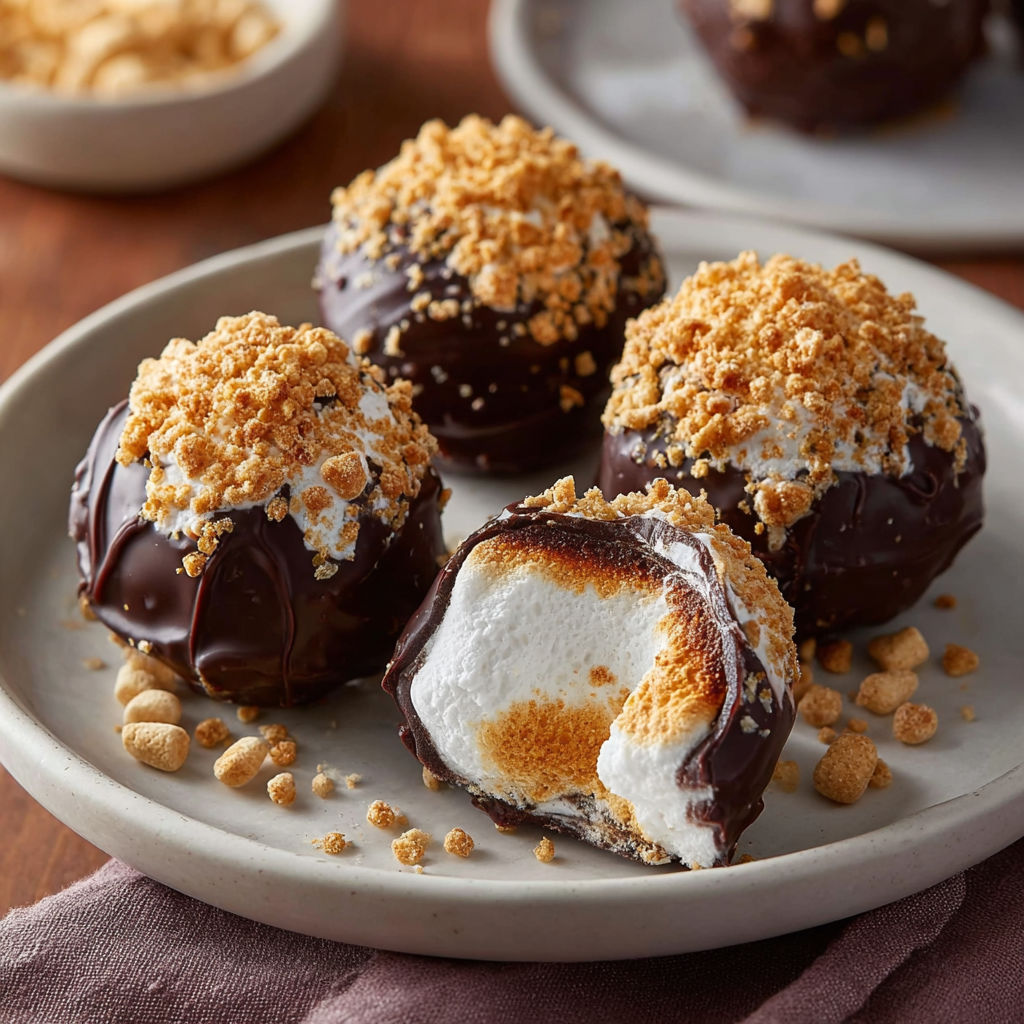S'mores Marshmallow Truffles Chocolate recipe