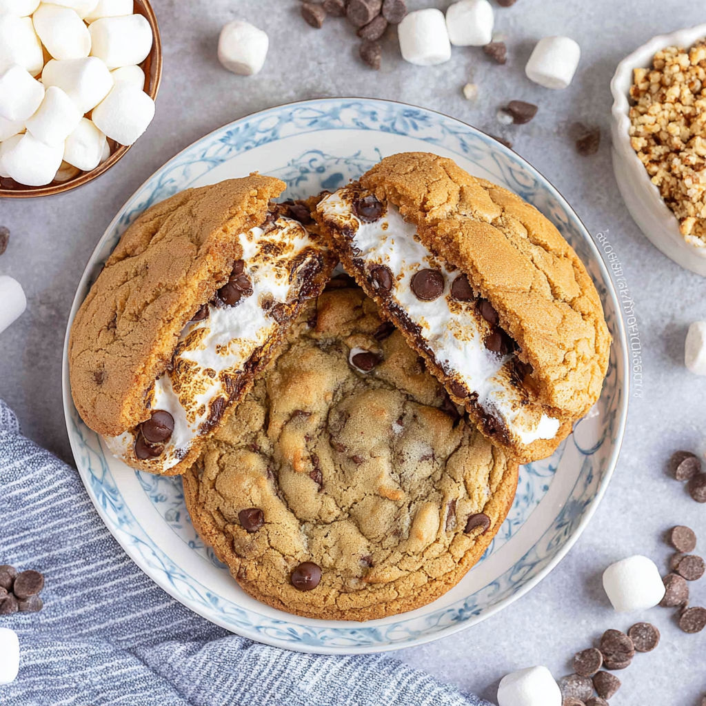 S'mores Stuffed Cookies recipe