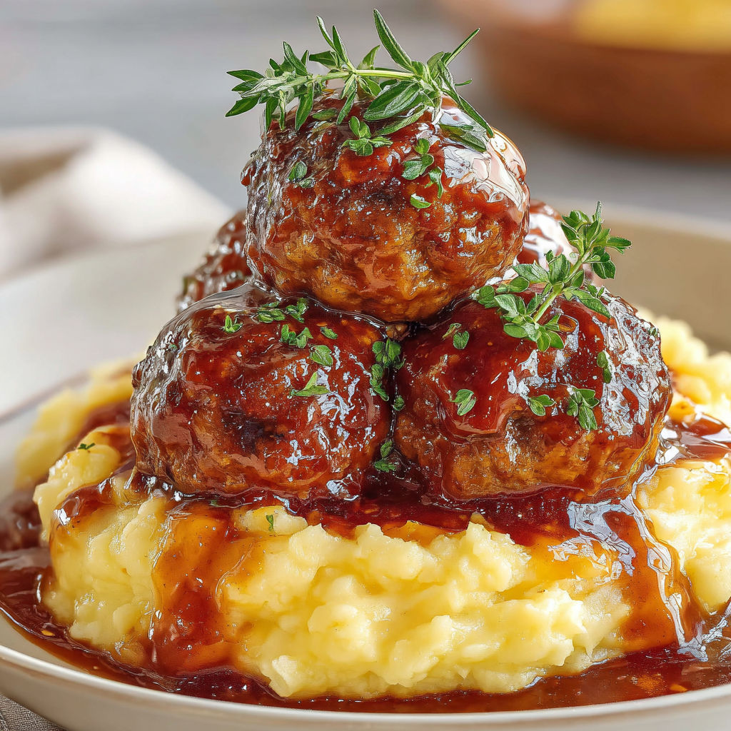 Smothered Meatballs in Gravy recipe