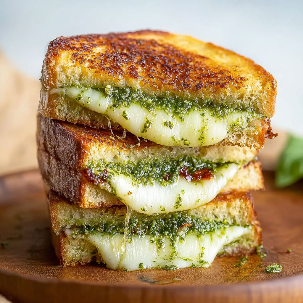 Sourdough Pesto Grilled Cheese recipe