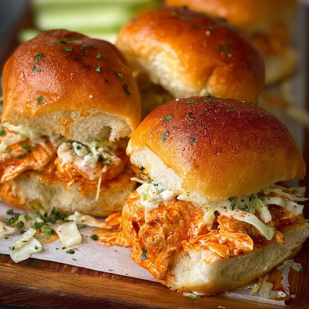 Spicy Buffalo Chicken Sliders recipe
