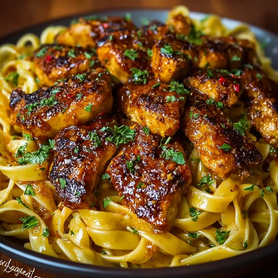 Spicy Cajun Honey Butter Chicken Pasta recipe