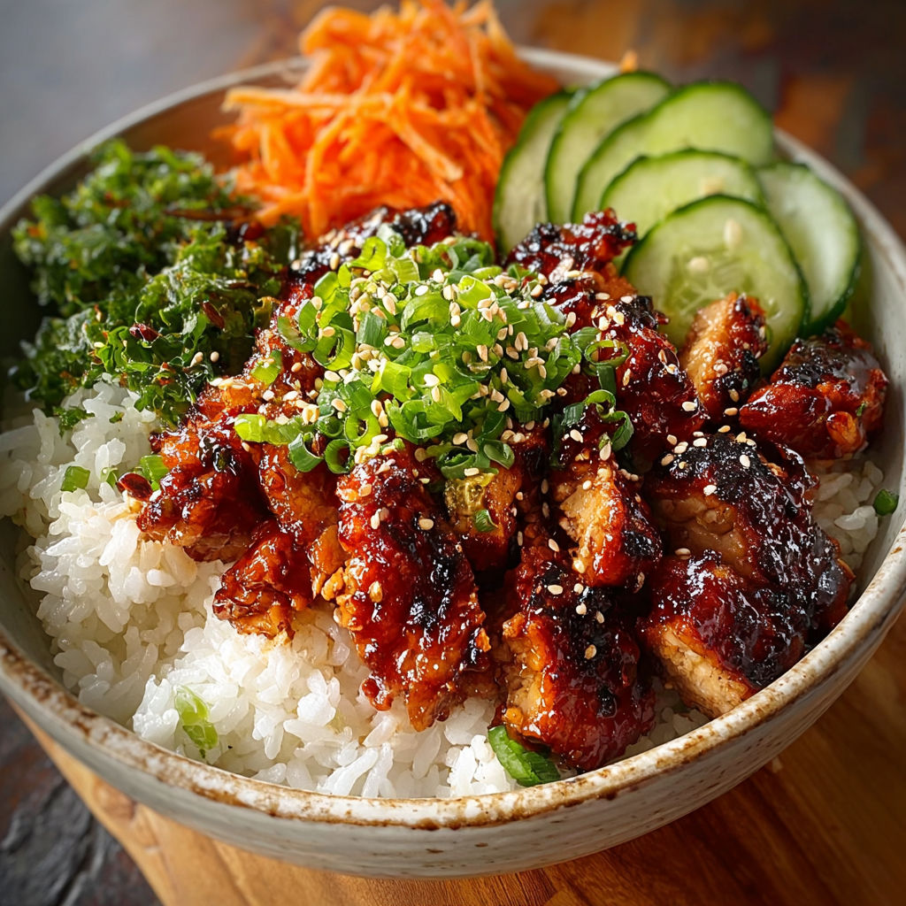 Fiery Korean BBQ Chicken Bowl recipe