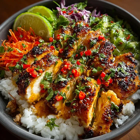 Spicy Maple Chicken Coconut Rice recipe