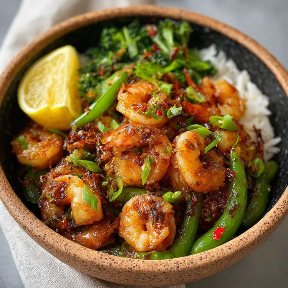 Spicy Prawns Stir Fry Easy recipe