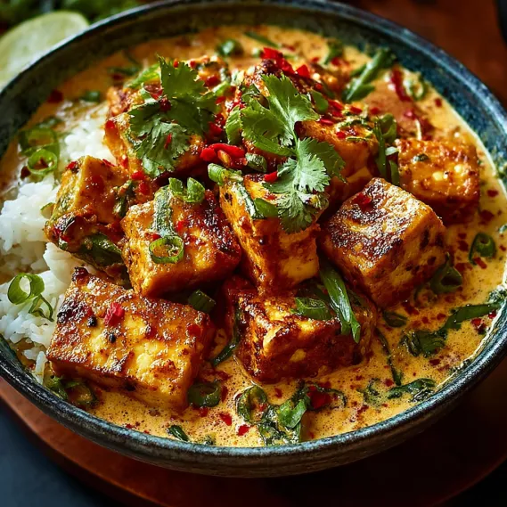 Spicy Tofu Creamy Coconut Sauce recipe