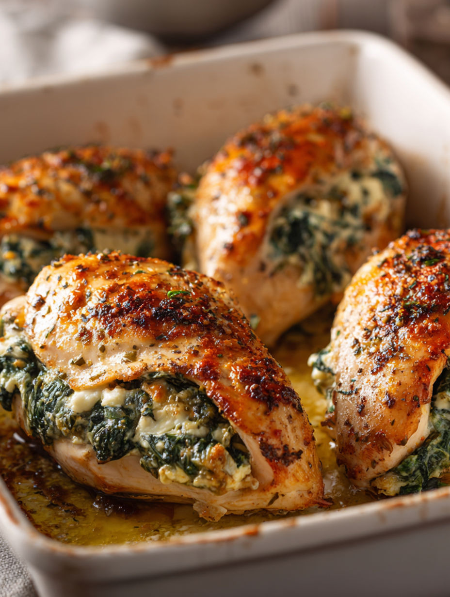 Spinach Stuffed Chicken Breasts recipe