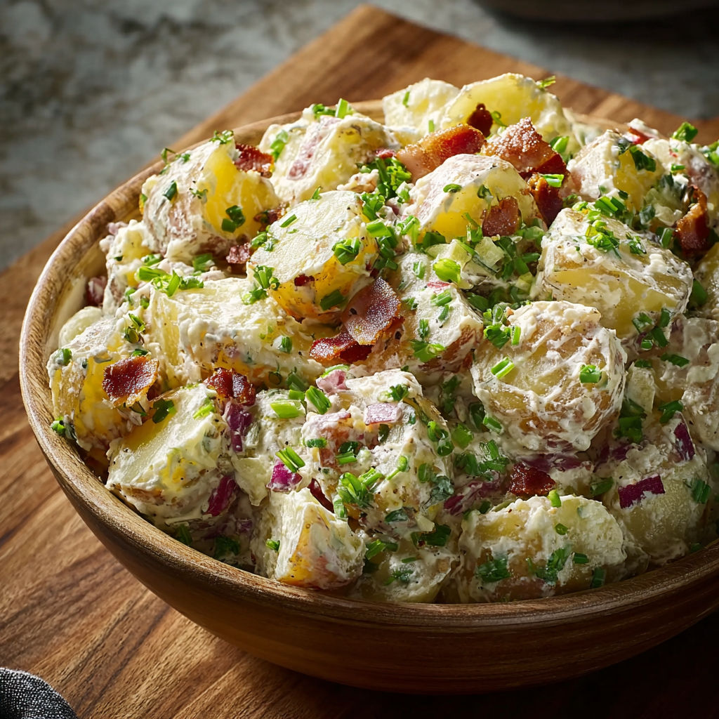 Steakhouse Potato Salad Bacon recipe