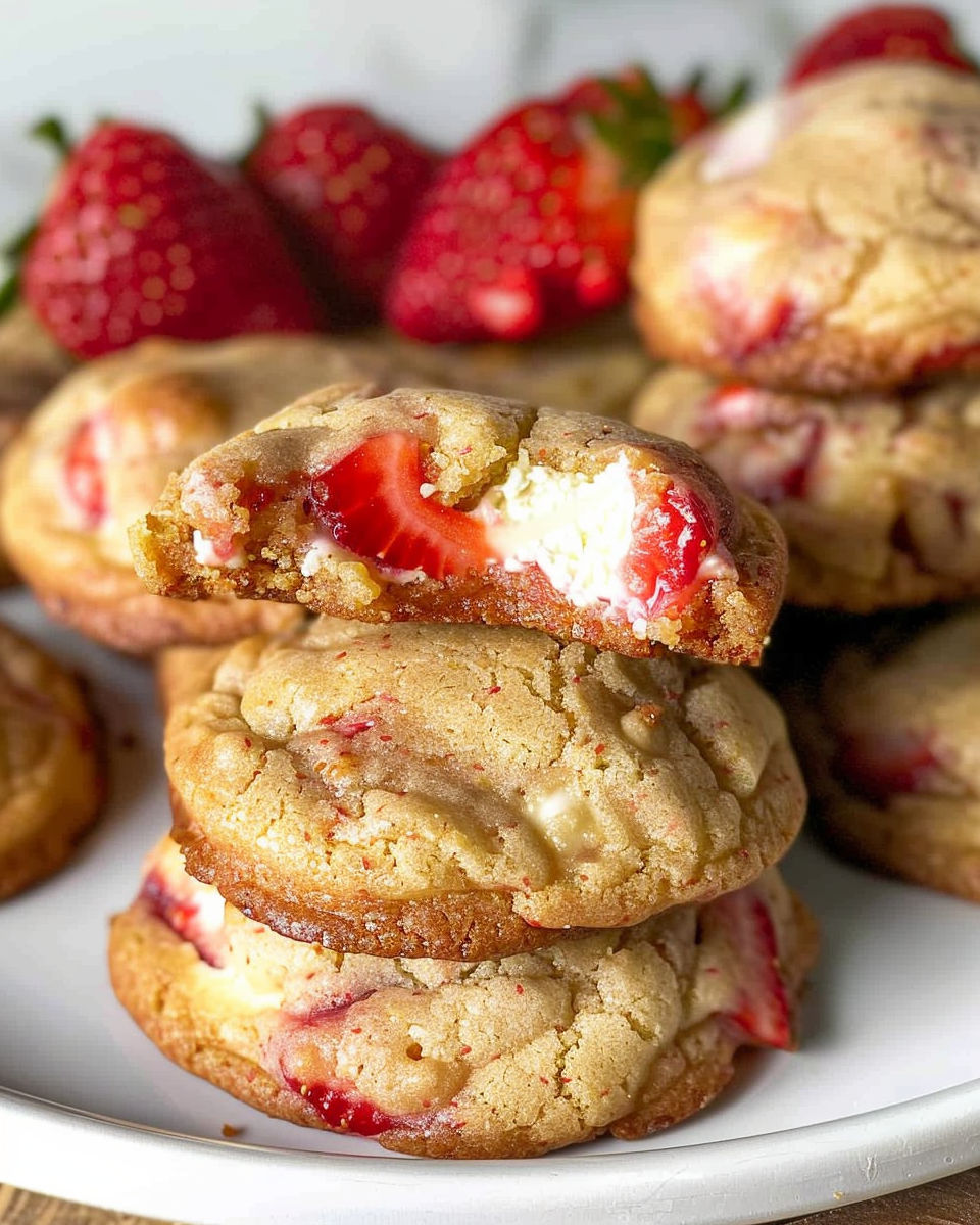 Strawberry Cheesecake Cookies Easy recipe