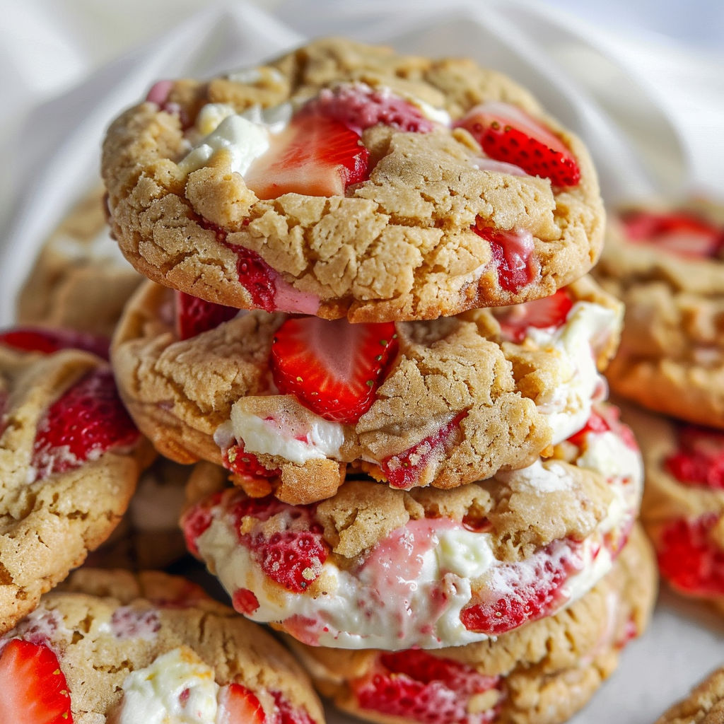 Strawberry Cheesecake Cookies Sweet recipe
