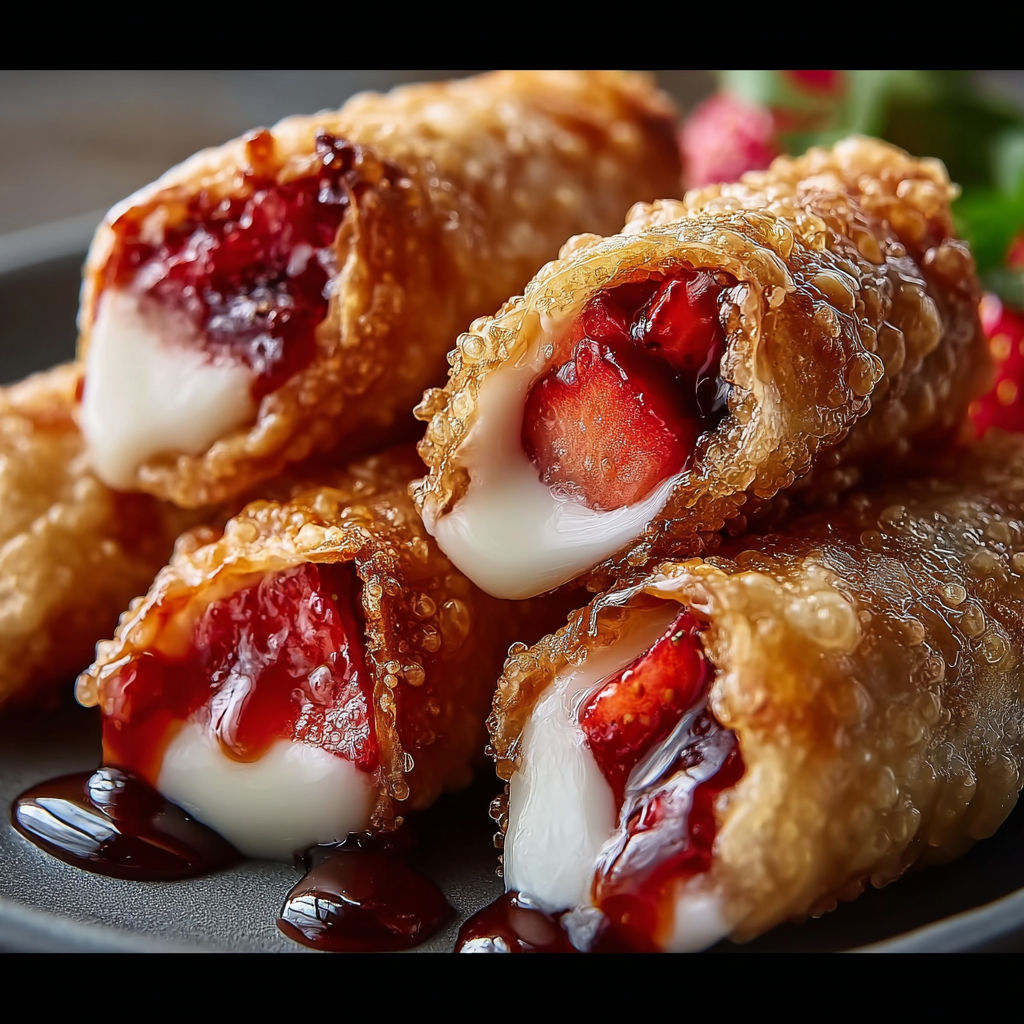 Strawberry Cheesecake Eggroll Bites recipe