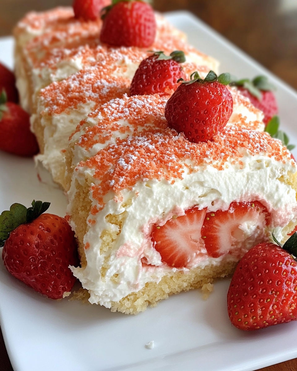 Strawberry Shortcake Cheesecake Rolls recipe