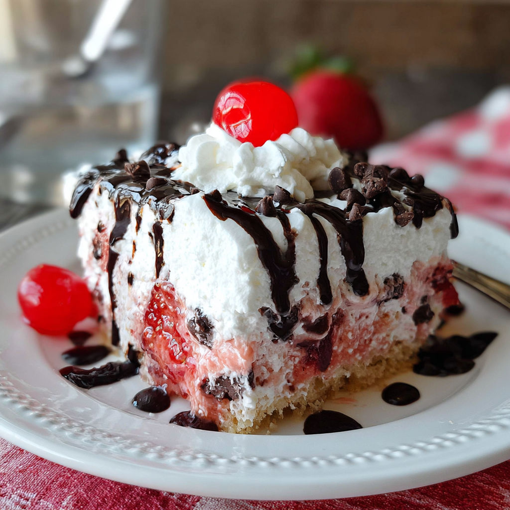 Strawberry Chocolate Chip Poke Cake recipe