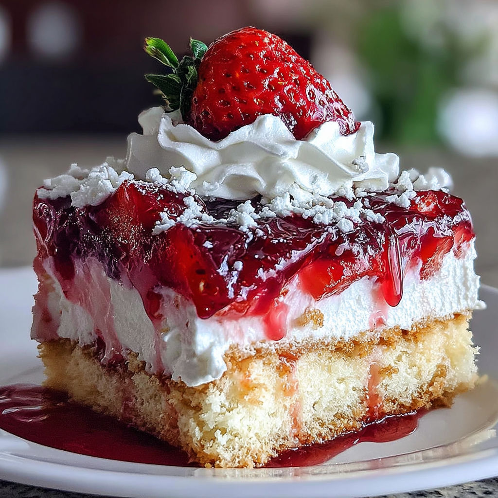 Strawberry Earthquake Cake Delight recipe