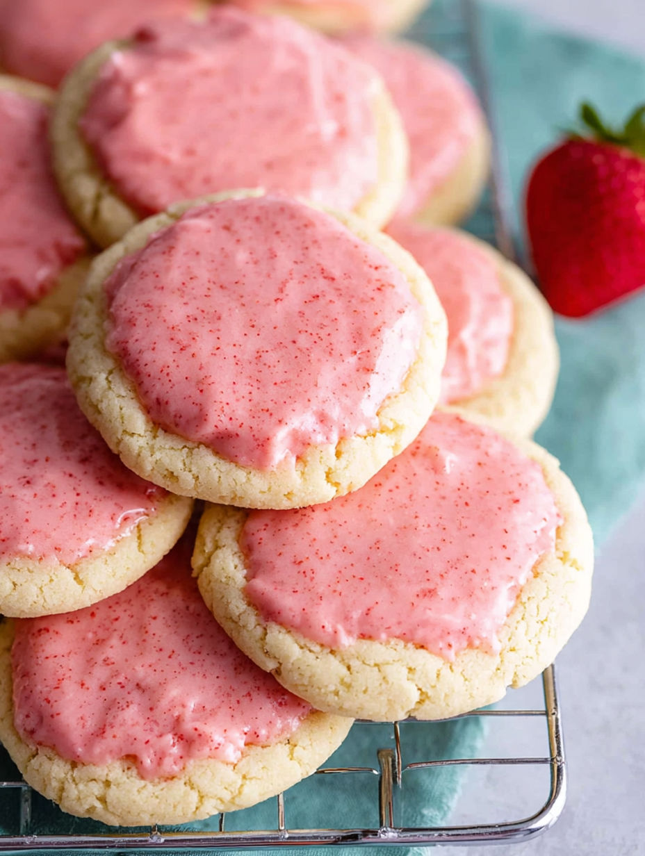 Strawberry Frosted Cookies recipe