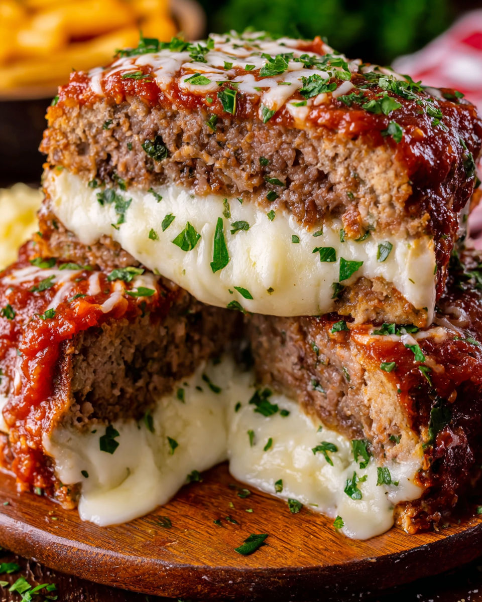 Stuffed Italian Meatloaf Cheese Spinach recipe