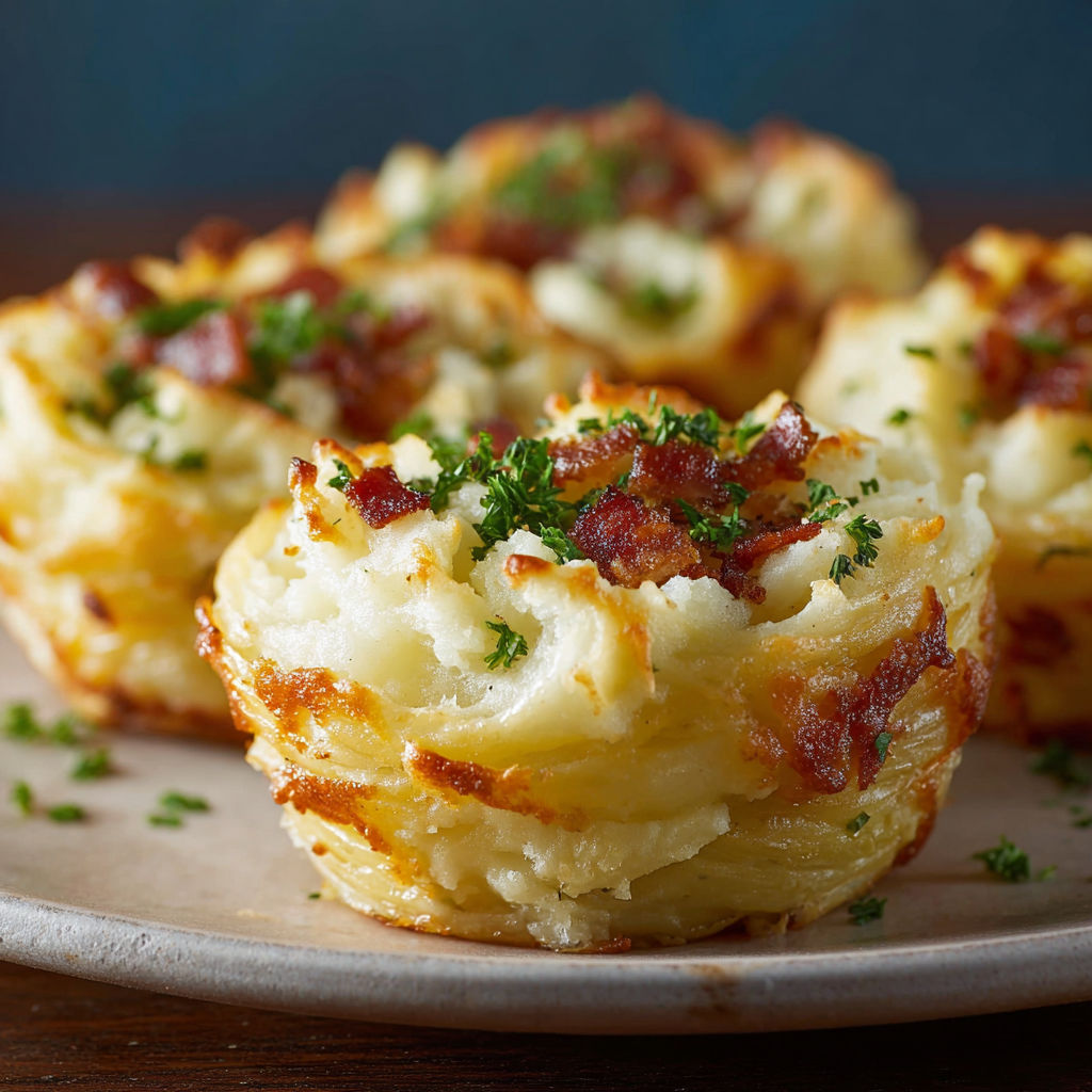 stuffed mashed potato nests recipe