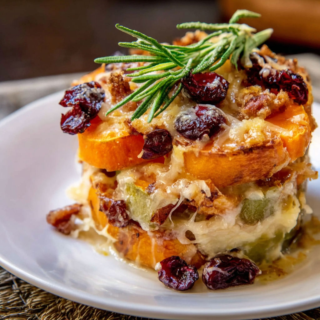 Sweet Potato Cranberry Gratin recipe