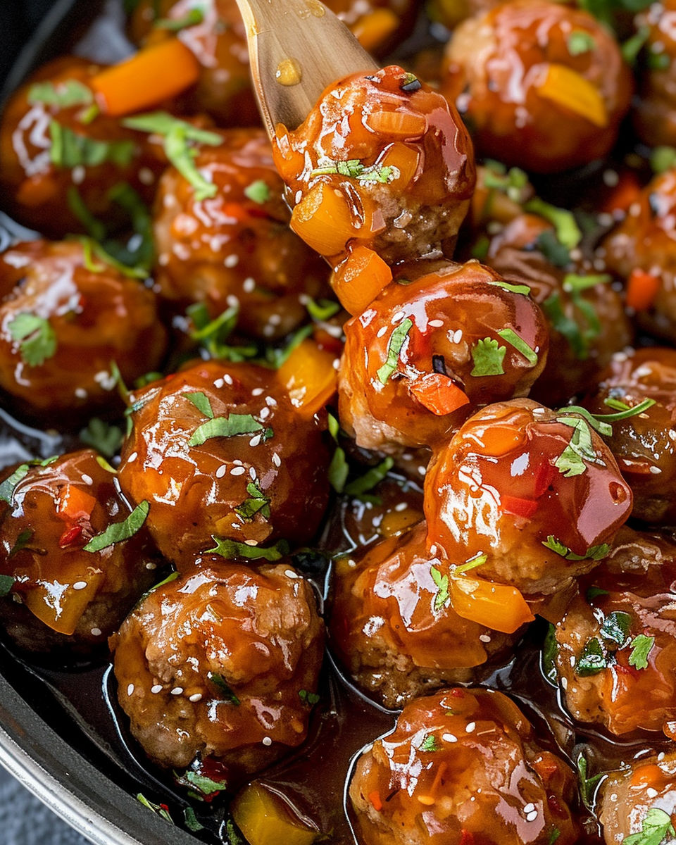 Sweet and Sour Meatballs recipe