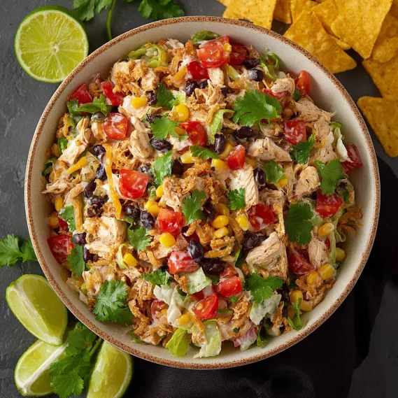 Taco Chicken Salad Bowl recipe