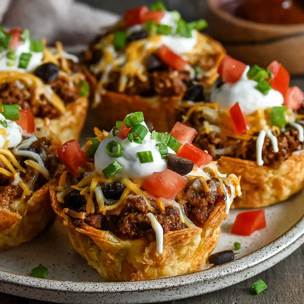 Mini Taco Cups recipe