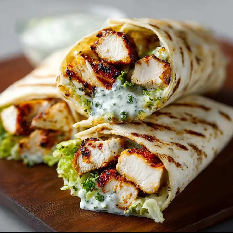 Tasty Grilled Chicken Wraps recipe