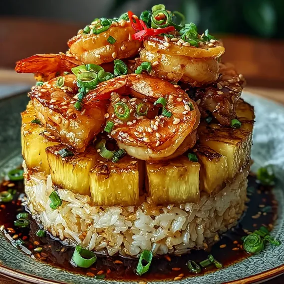 Teriyaki Shrimp Pineapple Rice recipe