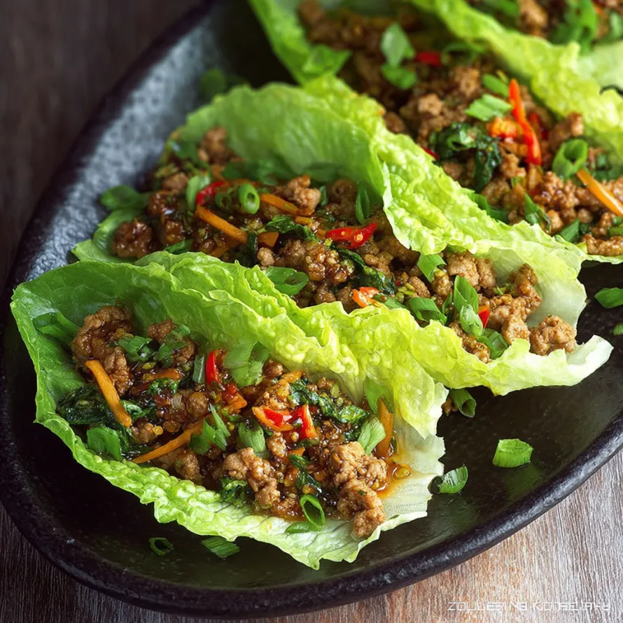 Teriyaki Turkey Lettuce Wraps recipe