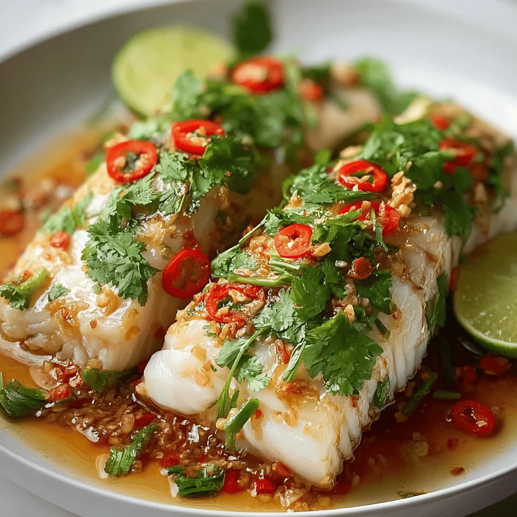 Thai Lime Garlic Steamed Fish recipe