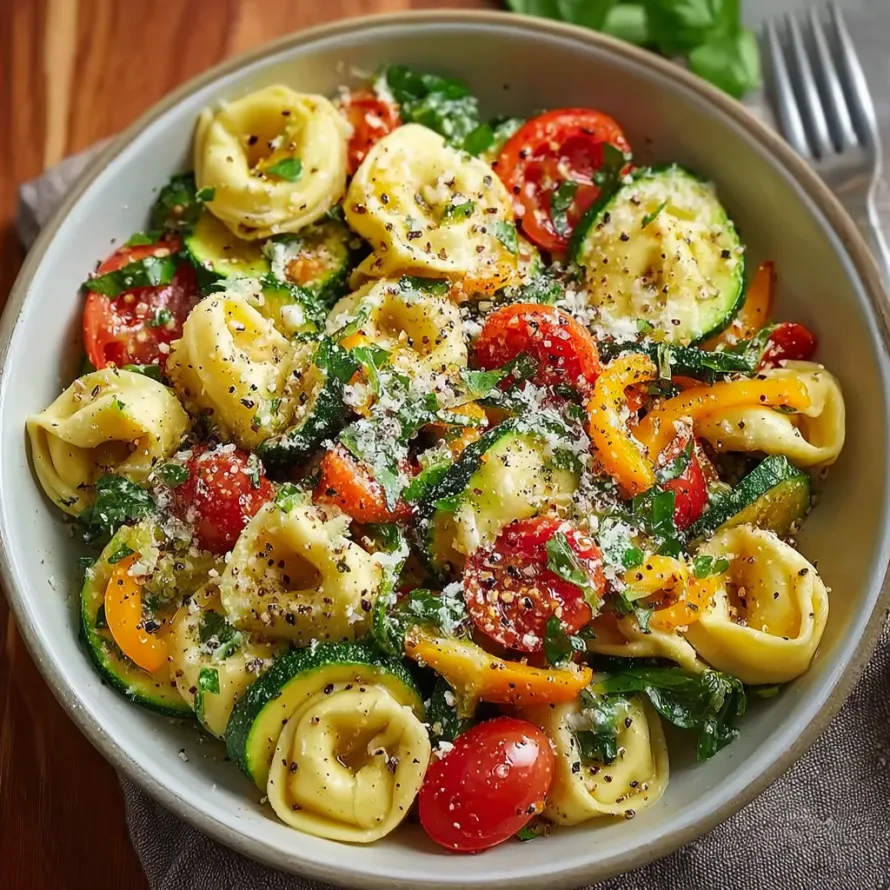 Tortellini Summer Veggies Plate recipe