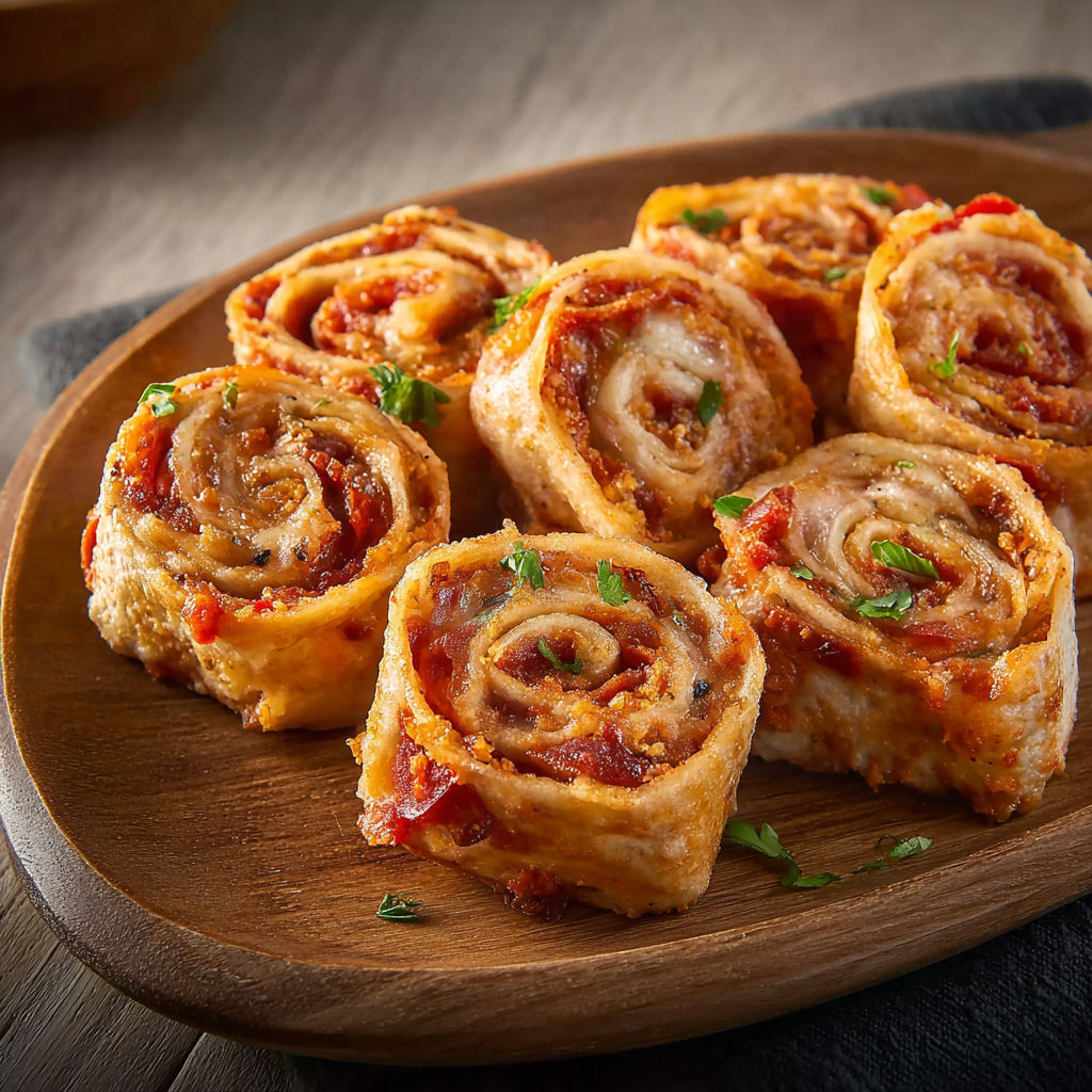 Tortilla Pizza Rolls Easy recipe