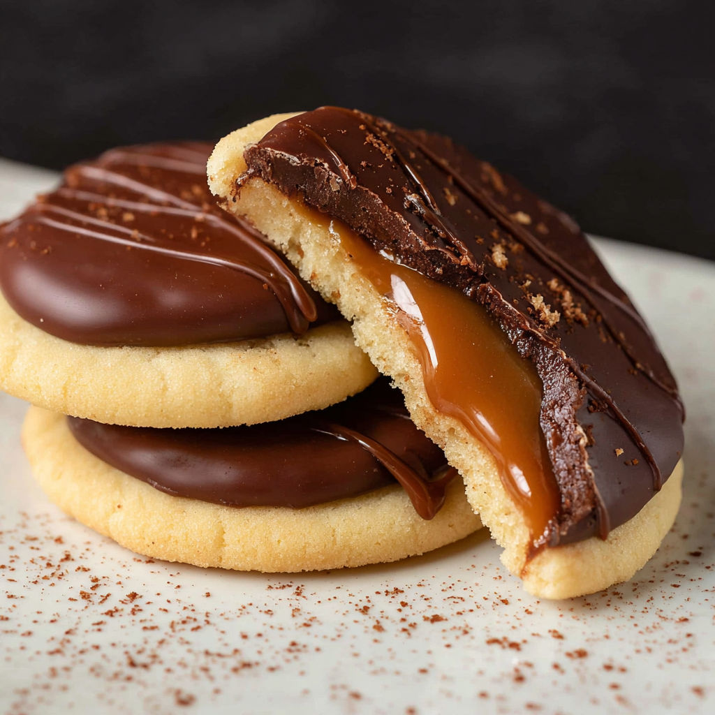 Twix Cookies with Caramel Chocolate recipe