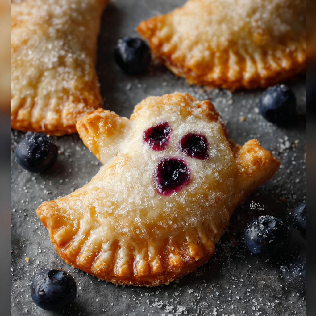 Vegan Blueberry Ghost Hand Pies recipe