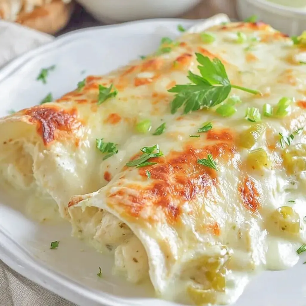White Chicken Creamy Enchiladas recipe