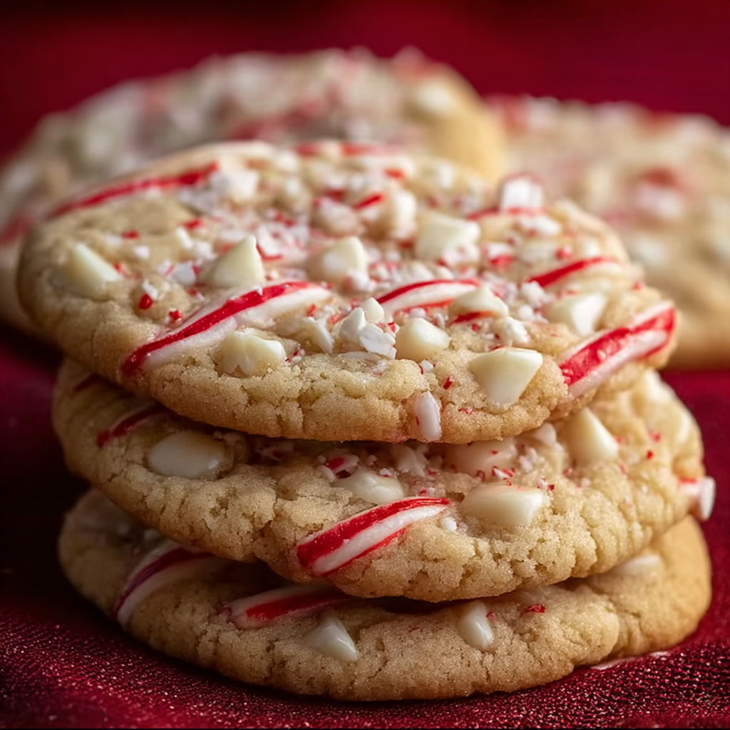 White Chocolate Candy Cane Cookies recipe