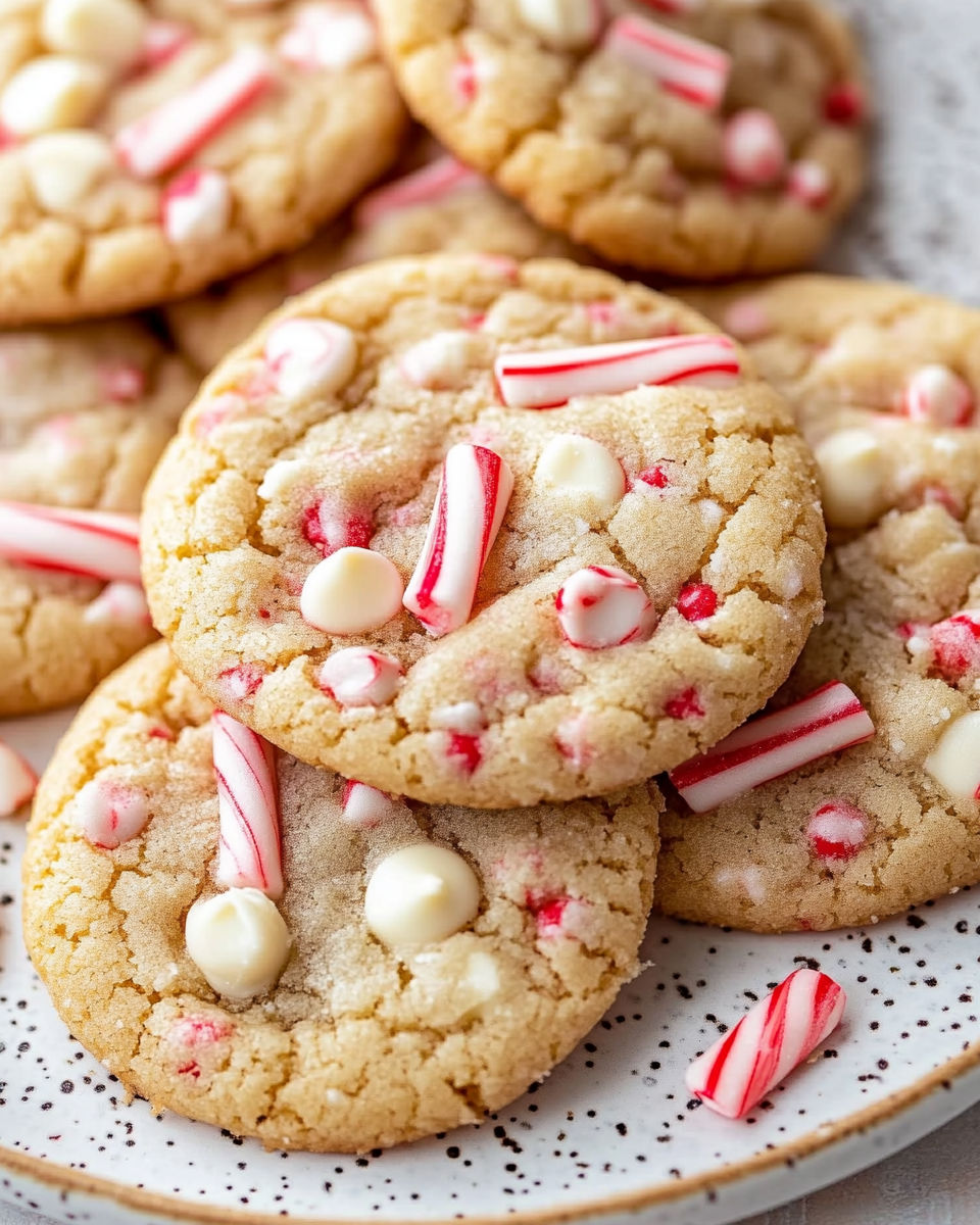 White Chocolate Candy Cane Cookies recipe