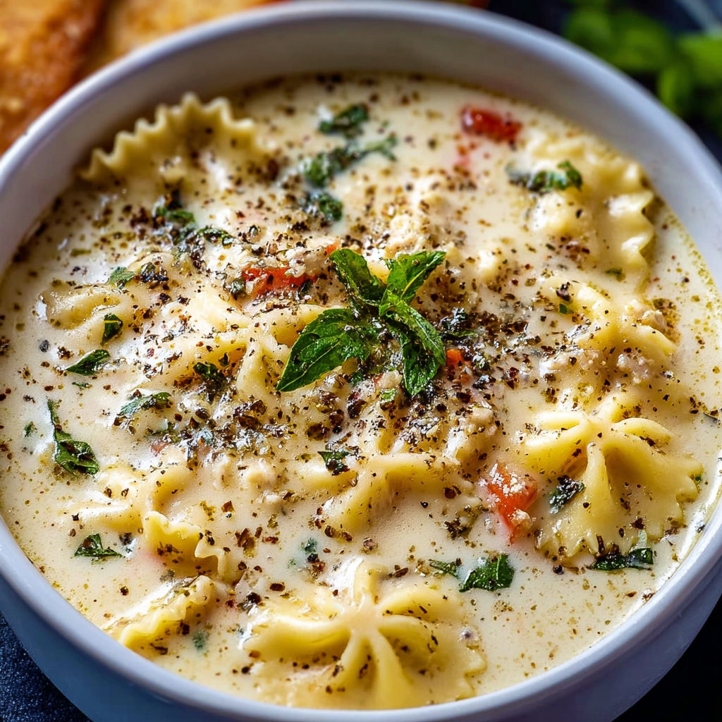 White Lasagna Soup Creamy Twist recipe
